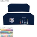 Outdoor Use Sublimated Box style Fitted tablecloth for a 8' Table, Closed Back