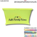 Sublimated Stretch Curved Fit Table Throw for 4' Demo, Sampling Table, 3 Sided, Open Back
