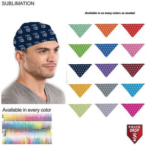 [SU625-7] Team building Colored Triangle Bandanna, Sublimated Edge to Edge 1 Side (32"x22"x22")