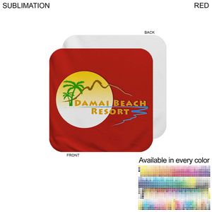 [SU627-2] Colored Plush and Soft Velour Terry Cotton Blend Face Cloth, Sublimated Edge to Edge (12"x12")