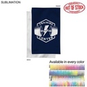Gym, Workout, Fitness towel in Plush and Soft Velour Terry Cotton Blend, Sublimated 1 Side (12"x18")