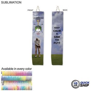 [SU629-12] 48 Hr Quick Ship-Plush Velour Terry Cotton blend Golf Towel, Trifold (6"x25")