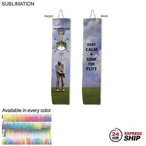 [SU629-13] 24 Hr Express Ship - Plush Velour Terry Cotton blend Golf Towel, Trifold (6"x25")