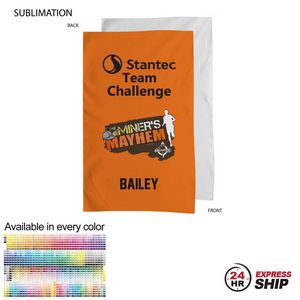 [SU629-16] 24 Hr Express Ship-Team Towel in Plush and Soft Velour Terry Cotton Blend, Sublimated (15"x25")