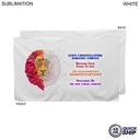 48Hr Quick Ship - Plush and Soft White Velour Terry Cotton Blend Hand, Sports Towel (15"x25")