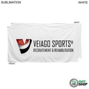 72 Hr Fast Ship - Plush and Soft White Velour Terry Cotton Blend Shower Towel, Sublimated (24"x48")