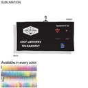 Oversized Golf Towel in Plush, Soft Velour Terry w/Black Swivel Hook, Sublimated 1 Side (24"x48")