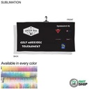 72 Hr Fast Ship - Oversized Golf Towel in Soft Velour Terry w/Black Hook, Sublimated (24"x48")