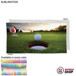 [SU631-23] 24 Hr Express Ship - Golf Caddie Towel, Extra Large, in Plush Velour Terry, Sublimated (24"x48")