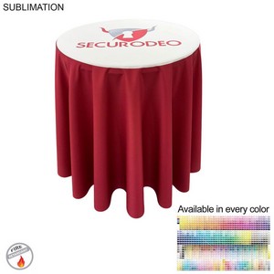 [SU639] Sublimated Bar-Height Round Drape Table Throw