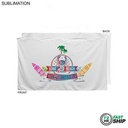 72 Hr Fast Ship - Plush and Soft Velour Terry Cotton Blend White Beach Towel, Sublimated (35"x60")