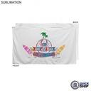 48Hr Quick Ship - Plush and Soft Velour Terry Cotton Blend White Beach Towel, Sublimated (35"x60")