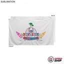 24 Hr Express Ship - Plush and Soft Velour Terry Cotton Blend White Beach Towel, Sublimated (35"x60"