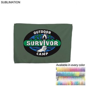 [SU647-3] "Survivor" Themed Sublimated Microfiber Suede Cooling Towel, (12"x18")