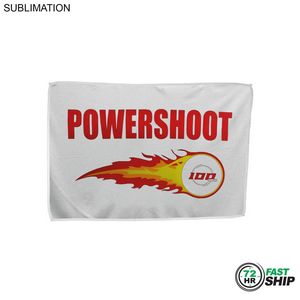 72Hr Fast Ship-Microfiber Moisture Wicking, Cooling, Sports, White Suede Towel, Sublimated (12"x18")