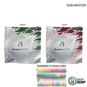 [SU648-13] 72 Hr Fast Ship - Microfiber Dri-Lite Suede Shammy Cooling 2-Tone Towel, Sublimated 2 Side (15"x15")