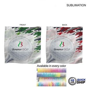 [SU648-14] 48Hr Quick Ship - Microfiber Dri-Lite Suede Shammy Cooling 2-Tone Towel, Sublimated 2 Side (15"x15")
