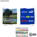 48Hr Quick Ship - Microfiber Suede Shammy Golf Towel, NoFold, Sublimated 2 Side (15"x15")