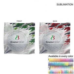 [SU648-6] Microfiber Dri-Lite Suede Shammy Cooling 2-Tone Towel, Sublimated Edge to Edge 2 Side (15"x15")