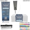 Tradeshow Package, Banner w/X-Stand + Sublimated Tablerunner, Easy to setup