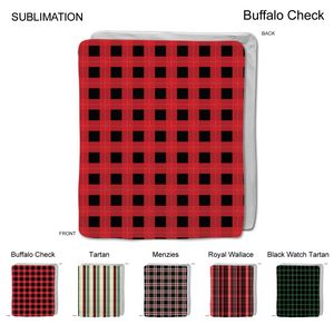 [SU653-22] Stock Plaid Design Ultra Soft and Smooth Microfleece Blanket, Sublimated (50"x60")