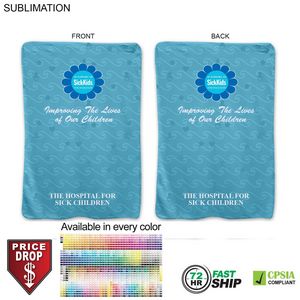 [SU655-13] 72 Hr Fast Ship - Ultra Soft and Smooth Microfleece Baby Blanket, Sublimated (30"x40")