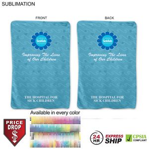 [SU655-15] 24 Hr Express Ship - Ultra Soft and Smooth Microfleece Baby Blanket, Sublimated (30"x40")