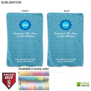 Ultra Soft and Smooth Microfleece Baby Blanket Sublimated Edge to Edge 2 Sides (30"x40")