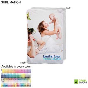 [SU655-7] Photo Blanket, Ultra Soft Microfleece Baby Blanket, Sublimated w/A Photo on 1 Side (30"x40")