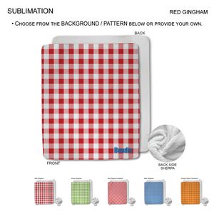 [SU680-4] Checkered Blanket in Plush Sherpa Lined Micro Mink, XL Size (60"x80")