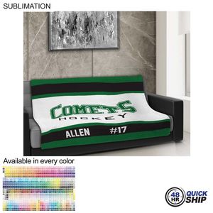 [SU684-10] 48 Hr Quick Ship - Team Blanket in Plush and cozy Mink Flannel Fleece, Couch Size (50"x60")