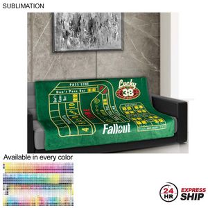 [SU684-8] 24 Hr Express Ship - Plush and Cozy Mink Flannel Fleece Blanket, Sublimated Edge to Edge (50"x60")