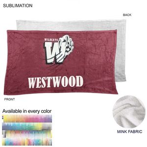 [SU685] Plush and Cozy Mink Flannel Fleece Blanket, Sublimated Edge to Edge 1 Side (30"x60")