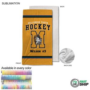[SU685-8] 72 Hr Fast Ship - Team Blanket in Plush and cozy Mink Flannel Fleece, Stadium Size (30"x60")