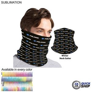 [SU687-5] 48 Hr Quick Ship - Sublimated Multifunction Tubular 2-ply WINTER Neck Gaiter (Polyester Microfleece)