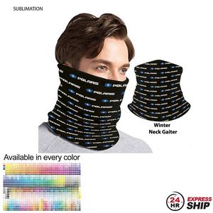 [SU687-8] 24 Hr Express Ship - Sublimated Multifunction Tubular 2-ply WINTER Neck Gaiter (Microfleece)