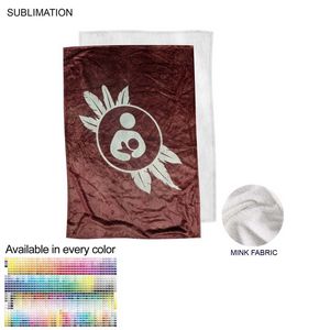 [SU690] Plush and Cozy Mink Flannel Fleece Baby Blanket, Sublimated Edge to Edge 1 Side (30"x40")
