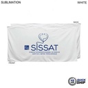48 Hr Quick Ship - Heavier Weight, Plush Velour Terry Cotton Blend White Beach Towel, (30"x60")
