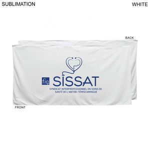 [SU698-2] Heavier weight, Plush Velour Terry Cotton Blend White Beach Towel, Full Color Sublimation (30"x60")