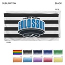 Cabana Stripe Sublimated, Heavier Weight, Plush Velour Terry Cotton Blend Beach Towel, (30"x60")