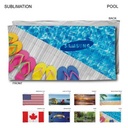 Stock Design Sublimated, Heaviest Weight, Plush Velour Terry Cotton Blend Beach Towel (30"x60")