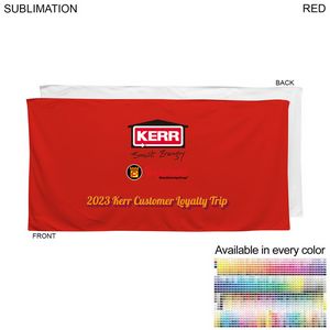 [SU699-21] Colored HEAVIEST Plush Velour Terry Cotton Blend Beach Pool Towel, Sublimated Edge to Edge (30"x60")