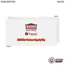 24 Hr Express Ship -Heaviest Weight, Plush Velour Terry White Beach Towel, Sublimated (30"x60")