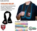 72 Hr Fast Ship - Colored Cooling Towel, Edge to Edge sublimation 2 sides (12"x40")