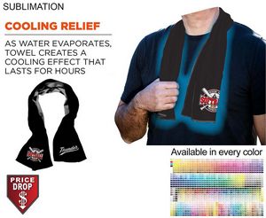 [SU704-2] Colored Cooling Towel, Edge to Edge sublimation 1 Side (12"x40")