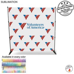 Volunteer, Non-for-profit 8' Backdrop, Media Wall, with Full Color Graphics, Photos, NO SETUP CHARGE