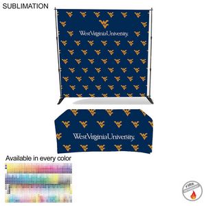 [SU729-15] Tradeshow Booth Package Deluxe, 8' Expanding Display and 6' Sublimated PREMIUM Tablecloth