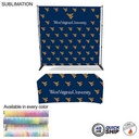 48 Hr Quick Ship-Trade Show Booth Package, 8' Expanding Display and 6' Sublimated PREMIUM Tablecloth