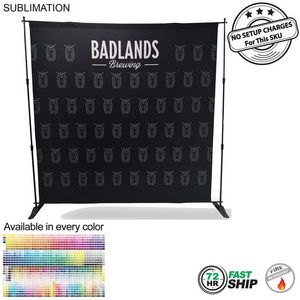 [SU729-2] 72 Hr Fast Ship - 8' Exhibitor Expanding Display Kit, Media Wall, Backdrop, with Full Color Graphics