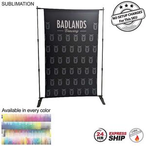 [SU729-24] 24 Hr Express Ship- 5' Exhibitor Expanding Display Kit, Media Wall Backdrop with Full Color Graphics